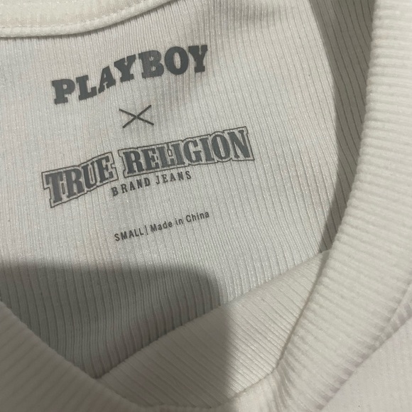 True Religion X Playboy White and Pink Top - Picture 7 of 10